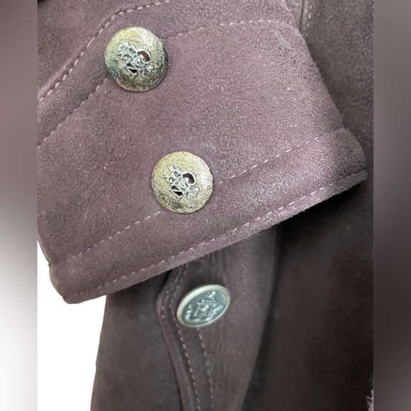 Vintage Abercrombie & Fitch Heavy Winter Shearling Lined Womens Coat - Picture 10 of 12